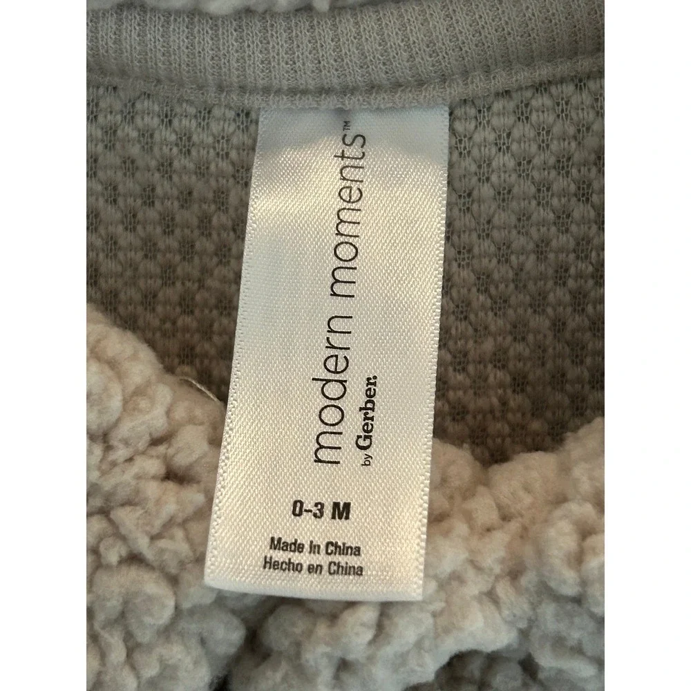 Modern Moments by Gerber Baby 0-3M Sherpa Fleece Jacket and Pants Set (0014)